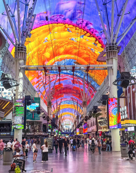 The Fremont Street Experience LED canopy in downtown Las Vegas